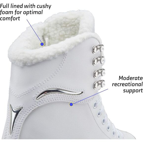Jackson Ultima Softec Sport Women's Hockey Skate, White/Fleece - Size 8 Women's - Picture 4 of 4